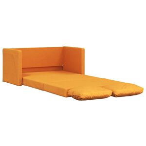 vidaXL Golvb&auml;ddsoffa 2-i-1 m&ouml;rkgul 112x174x55 cm tyg