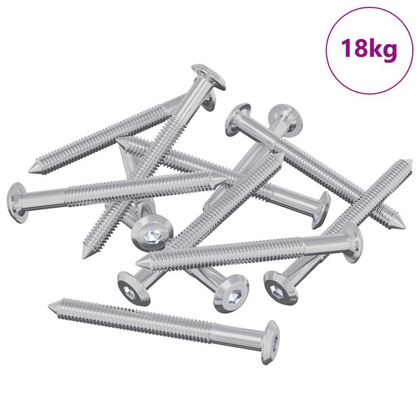 vidaXL M&ouml;belskruvar 1600 pcs Silver St&aring;l