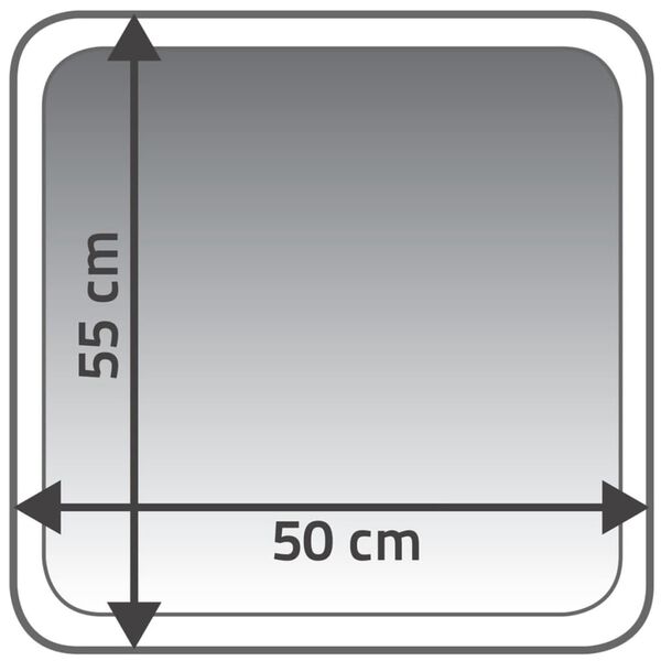 RIDDER Badrumsmatta Carl 55x50 cm grå 7102807