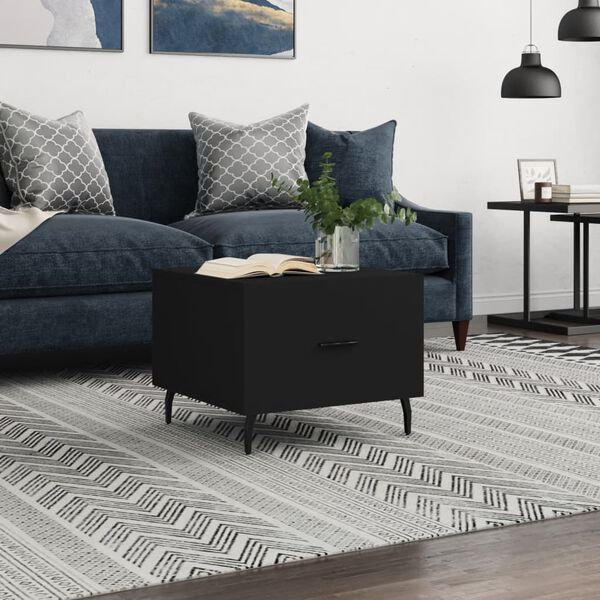 vidaXL Soffbord svart 50x50x40 cm konstruerat tr&auml;