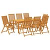 vidaXL Matgrupp f&ouml;r tr&auml;dg&aring;rden 9 delar 180x90x75 cm massivt akaciatr&auml;