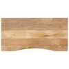 vidaXL Skrivbordsskiva med kurva 110x60x2,5 cm massivt grovt mangotr&auml;