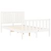 vidaXL Sängram utan madrass vit 120x200 cm massiv furu