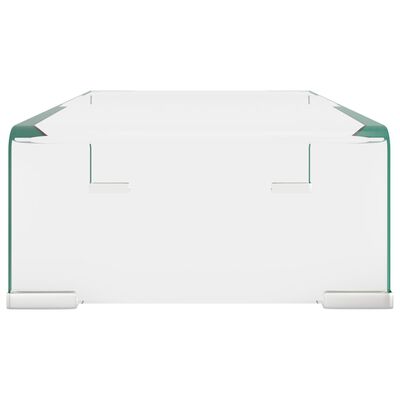 vidaXL TV-bord klarglas 40x25x11 cm