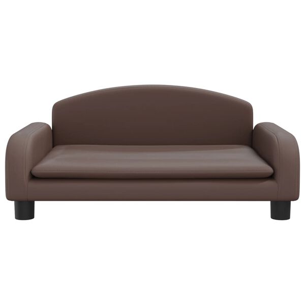vidaXL Barnsoffa brun 70x45x30 cm konstläder