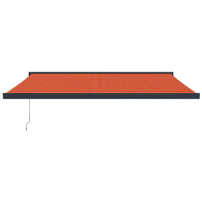 vidaXL Markis infällbar orange och brun 4,5x3 m tyg&aluminium