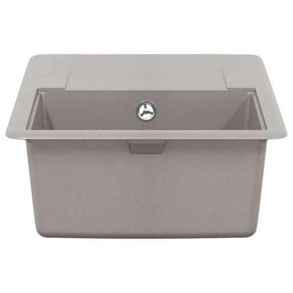 vidaXL Diskho Gr&aring; 670 x 460 mm 80% Kvarts och 20% Resin