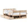 vidaXL S&auml;ngram utan madrass 140x200 cm massiv furu