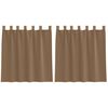 vidaXL Voile gardiner med &ouml;glor 2 st ljusbrun 140x140 cm