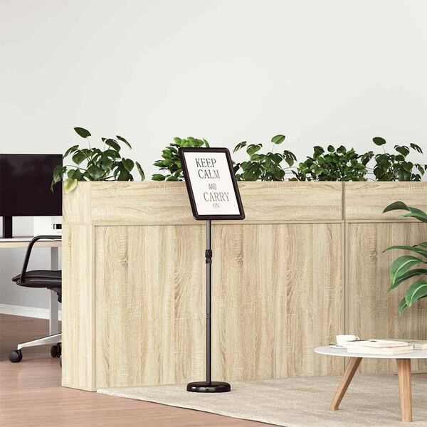 vidaXL M&auml;ssmontrar Svart 25 x 25 x 125 cm Aluminium