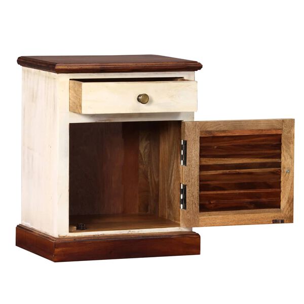 vidaXL S&auml;ngbord massivt shesham- och mangotr&auml; 30x40x50 cm