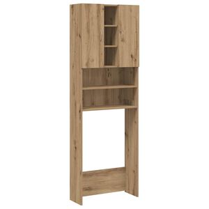 vidaXL Tv&auml;ttmaskinssk&aring;p artisan ek 64x25,5x190 cm
