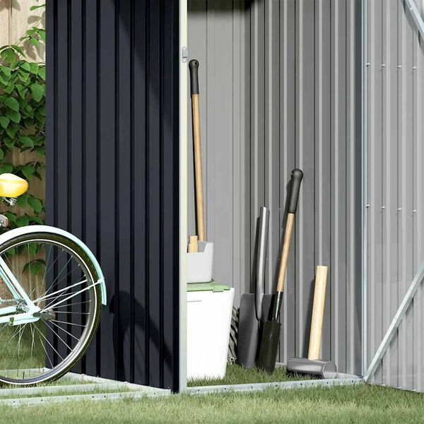 vidaXL Vedskjul antracit 245x98x159 cm galvaniserat stål