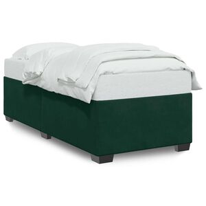 vidaXL S&auml;ngram utan madrass m&ouml;rkgr&ouml;n 80x200 cm sammet