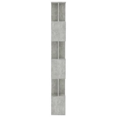 vidaXL Bokhylla/Rumsavdelare betonggrå 80x24x192 cm spånskiva