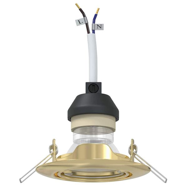 vidaXL Spotlight 6 pcs Guld 9 x 9 x 2.5 cm Metall