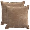 vidaXL Kudd&ouml;verdrag 2 st HOUTEN Brun 60 x 60 cm Chenilletyg
