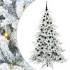 vidaXL Plast Hingad Julgran med 300 LED-lampor Vit 180 cm PVC och st&aring;l