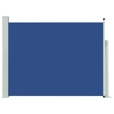 vidaXL Infällbar sidomarkis 140x500 cm blå