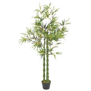 vidaXL Konstv&auml;xt Bambu med kruka 160 cm gr&ouml;n