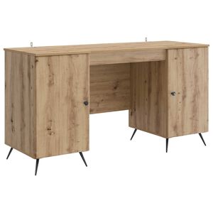 vidaXL Skrivbord Artisan-ek 142,5 x 50 x 75 cm Konstruerat tr&auml;