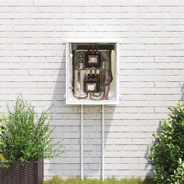 vidaXL Kontrollsk&aring;p Gr&aring; 50 x 22 x 60 cm ABS Plast