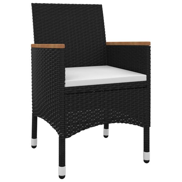 vidaXL Matgrupp f&ouml;r tr&auml;dg&aring;rden med dynor 7 delar konstrotting och glas