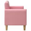 vidaXL Barnsoffa 2-sits rosa konstl&auml;der
