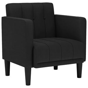 vidaXL Soffstol med armst&ouml;d svart 53 cm tyg