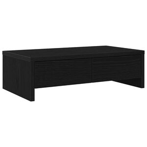 vidaXL Monitorstativ med l&aring;dor svart ek 50x27x15 cm konstruerat tr&auml;