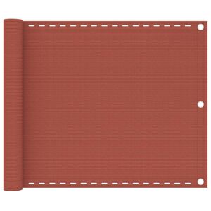 vidaXL Balkongsk&auml;rm terrakotta 75x300 cm HDPE