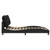 vidaXL Bed Frame without Mattress "Hvar" Black 140x200 cm Faux Leather
