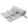 vidaXL Sporthandduk Set 3 st Gr&aring; 210 x 100 cm
