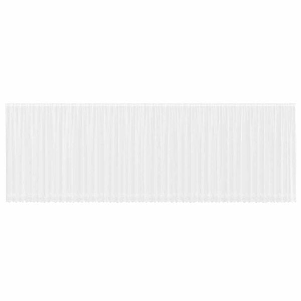 vidaXL Spetsgardin med gardiner Blommor Vit 240 x 1200 cm Polyester