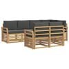 vidaXL Utomhussoffset 7 st Vit och antracit Polyester