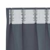 vidaXL M&ouml;rkl&auml;ggningsgardiner med Ringar 2 pcs Antracit 245 x 140 cm
