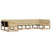 vidaXL Utomhussoffset 7 st Vit och Beige