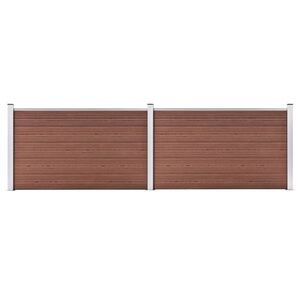 vidaXL Staketpanel WPC 353x106 cm brun
