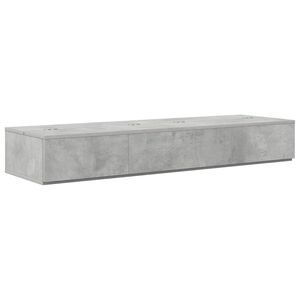 vidaXL Studio skrivbord Betonggr&aring; 130 x 40 x 19,5 cm Konstruerat tr&auml;