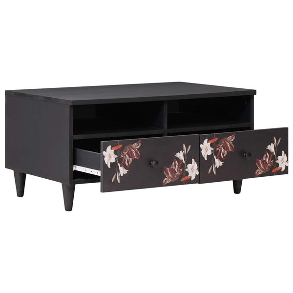 vidaXL Kaffeebord Flerfärgsdesign 80 x 54 x 40 cm Massivt mangoträ