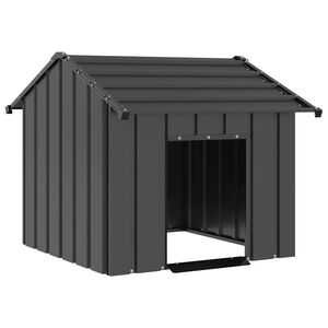 vidaXL Hundkoja med tak 85x107x81 cm galvaniserat st&aring;l