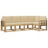 vidaXL Utomhussoffset 5 st 5-sits Vit och Beige
