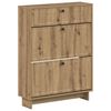 vidaXL Skosk&aring;p EDE 78 x 24 x 103 cm Konstruerat tr&auml; Artisan-ek
