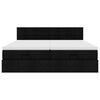 vidaXL Ottoman sängram med madrasser svart 160x200 cm tyg