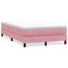 vidaXL Res&aring;rs&auml;ng utan madrass rosa 120x210 cm sammet