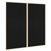 vidaXL Oannonserad tavla Svart 100 x 100 x 1,4 cm Massiv furu