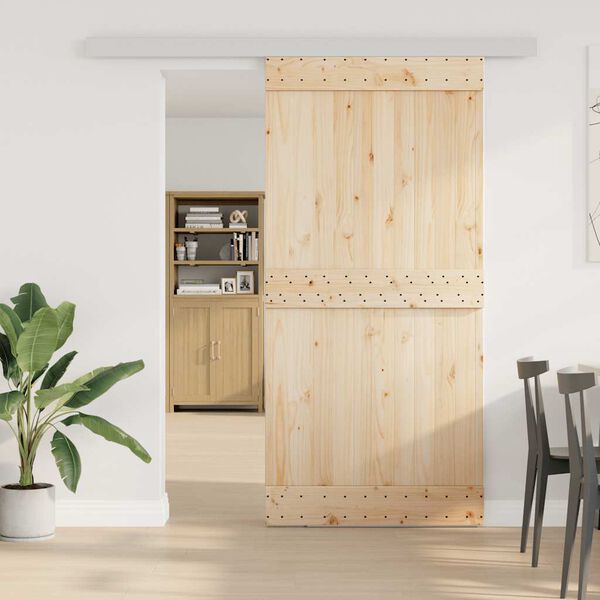 vidaXL Skjutd&ouml;rrsbeslag 200 cm aluminiumlegering silver