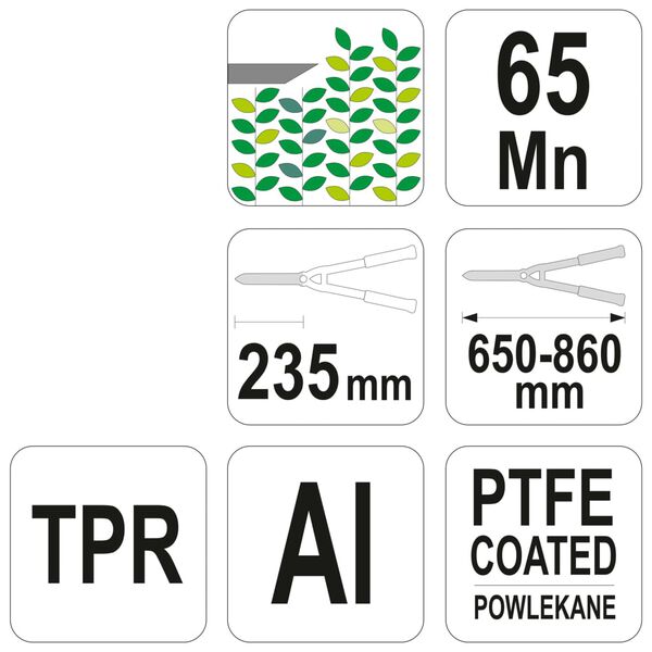 FLO Teleskopisk h&auml;cksax 65-86 cm