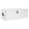 vidaXL F&ouml;rvaringsl&aring;da silver 90x47x33,5 cm aluminium
