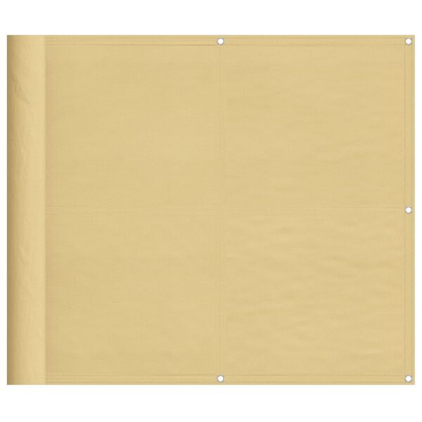 vidaXL Balkongskärm sand 90x500 cm 100% polyester oxford